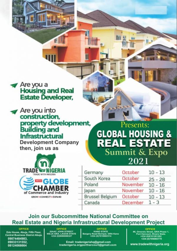 Global Housing & Real Estate Summit 2021 Trade Nigeria Unveil New Plan