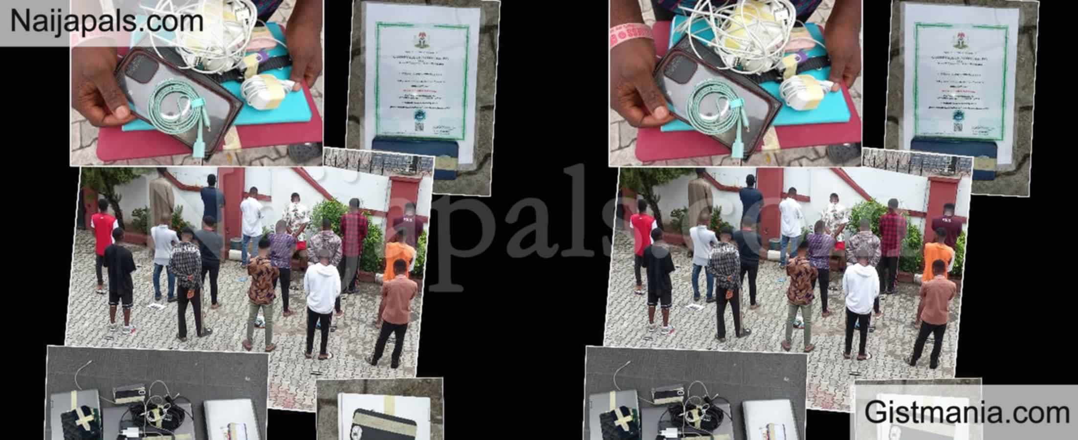 Police recovers Laptops, Mobile Phones, POS from Suspected ‘Yahoo Boys’ In Akwa Ibom