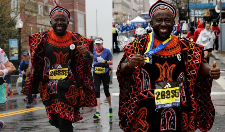 5hrs Plus On The Track: Afowiri Fondzenyuy Thanks Donors, Supporters After Finishing Boston Marathon