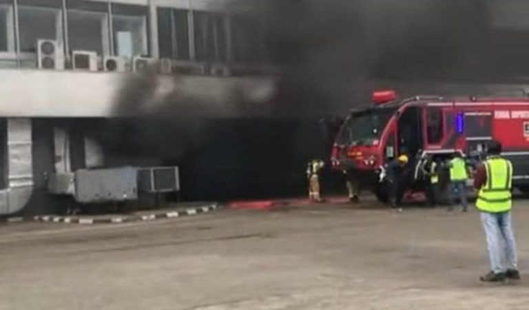 Fire guts section of Lagos International Airport