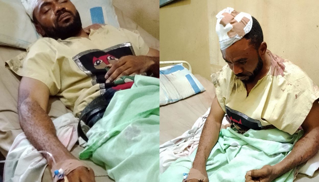 Cosmos Chukwuemeka in hospital